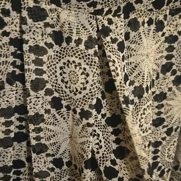 Zouk:, Dress, Sm, Sheer, Fully lined, Pleated, Sleeveless, Scoop neckline, Print - Picture 8 of 10